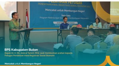 Senator Sultra, Mz Amirul Tamim Pantau Pelatihan Petugas Regsosek BPS Buton di Baubau