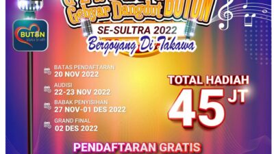 Ayo Daftar! Berhadiah Puluhan Juta Pemkab Buton Buka Pendaftaran Gebyar Dangdut Buton se-Sultra Semarak Porprov