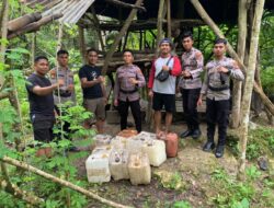 Gelar Operasi Pekat, Polres Buton Berhasil Amankan Ratusan Liter Miras