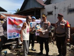 Peduli Kemanusiaan, Jajaran Polres Buton Salurkan Bansos Untuk Negeri