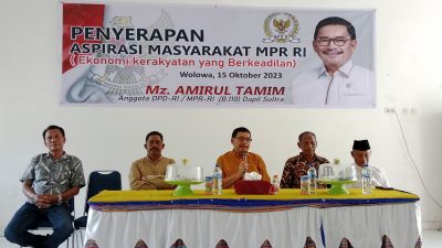 Serap Aspirasi Masyarakat, Anggota DPD RI Mz Amirul Tamim Kunker di Wolowa Buton