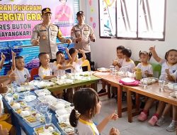 Dukung Program Presiden RI, Kapolres Buton Luncurkan Program Makan Gratis Anak TK