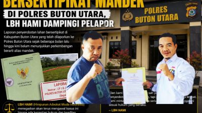 Laporan Dugaan Penyerobotan Lahan Mandek, Polres Butur Terkesan Abai, LBH HAMI Lakukan Pendampingan Hukum
