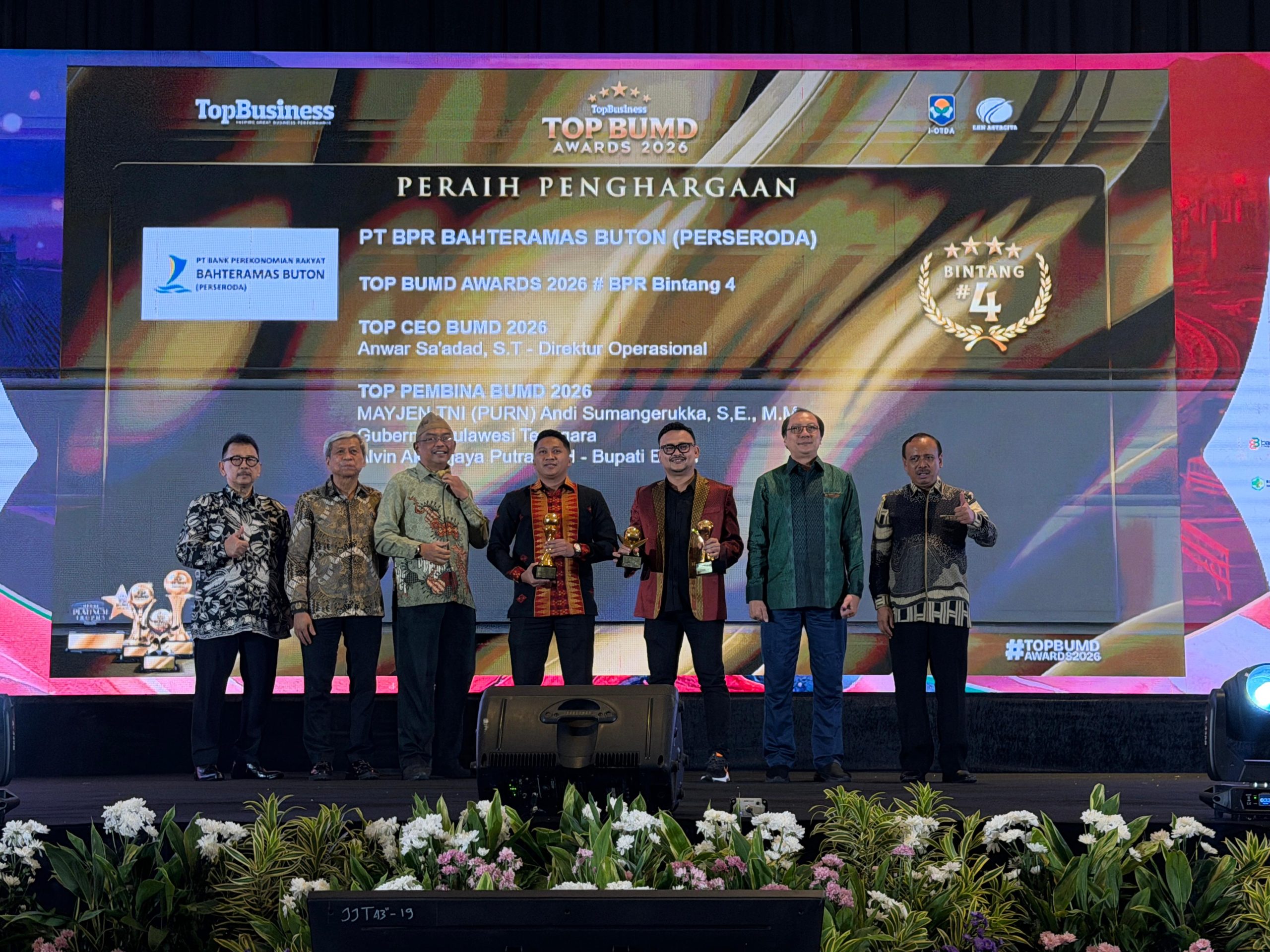 Perdana PT BPR (Bahteramas) Buton Raih Predikat Bintang 4 pada Ajang TOP BUMD Awards 2026